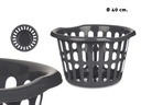 Cesto redondo calado antracita: elegancia y organización en 40cm