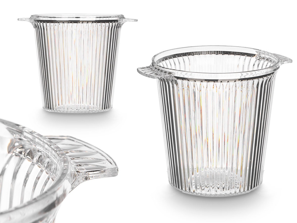 Champañera rayas transparente: Elegancia y frescura en fiestas