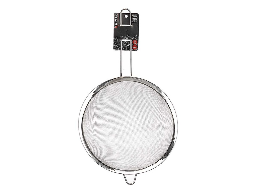 Colador de acero con soporte de 24 cm: durabilidad y practicidad