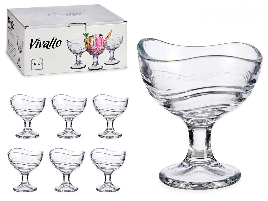 Copa helado ondulada 135ml: Presentación ideal para postres