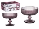 Copa helado rosa con rayas de 310ml, ideal para tus postres