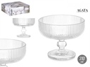 Copa helado transparente rayas, ideal para tus deliciosos postres