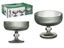 Copa helado verde musgo con rayas de 310ml, perfecta para tus postres