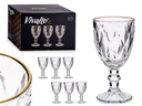 Copa vino 330ml diamante con filo de oro, elegancia y distinción