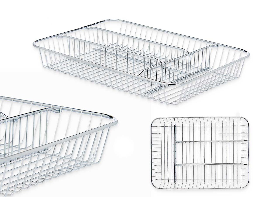 Cubertero metal 4 huecos cromado: elegancia y organización en tu mesa