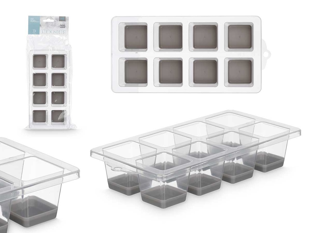 Cubetera 8 huecos gris: Energiza tus bebidas con estilo y frescura