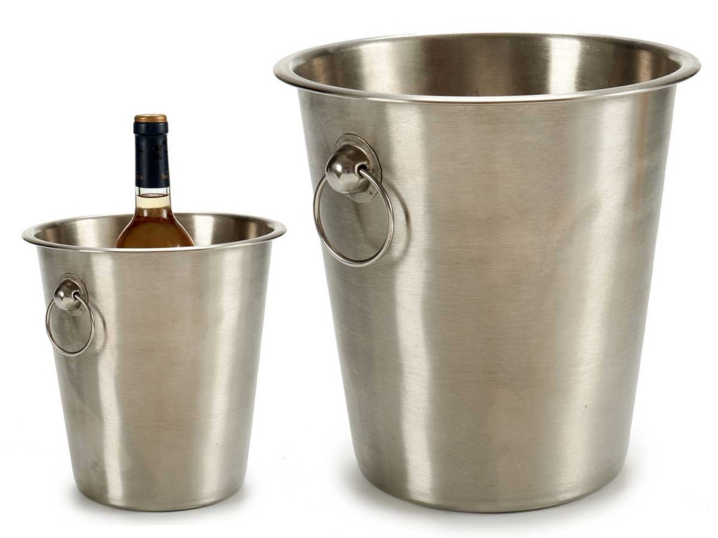 Cubitera de acero grande mate con asas: elegancia y funcionalidad