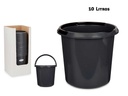 Cubo Asa Plástico Medidor Gris de 10 Litros: Ideal para Organizar