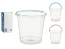 Cubo de agua transparente de 13 litros con asa en colores pastel