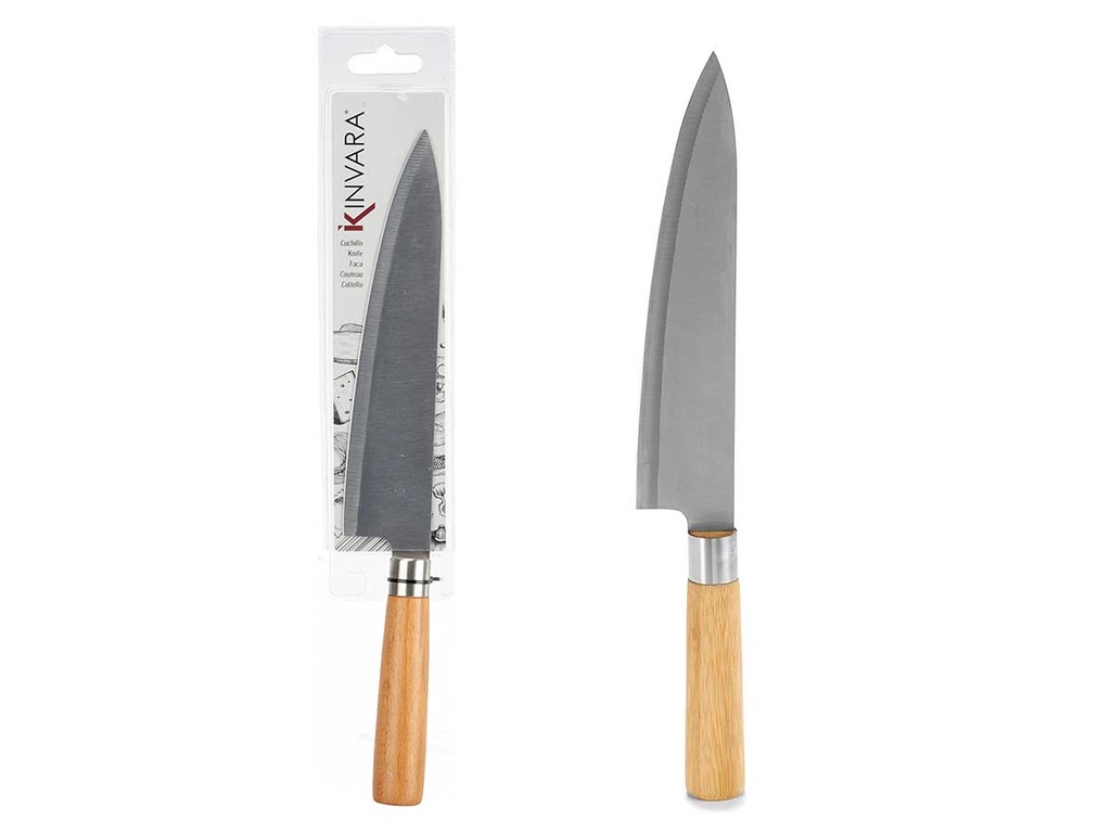 Cuchillo grande de mango de madera: cortes precisos y duraderos