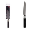 Cuchillo pequeño de acero con mango negro, ideal para cocina eficiente