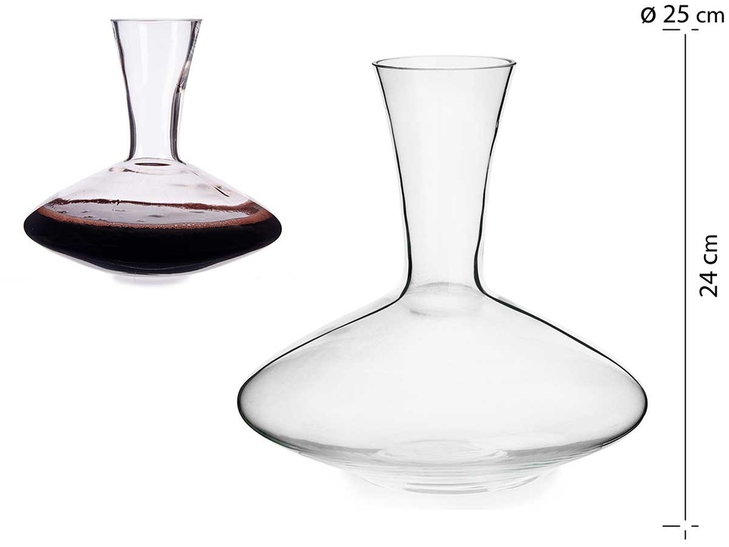 Decantador cristal boca ancha: elegancia y pureza en cada sorbo