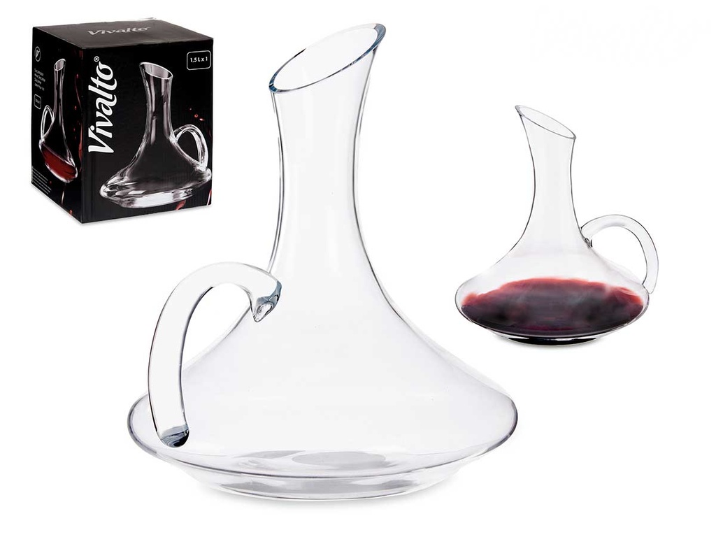 Decantador recto 1,5L: Elegancia y sabor en cada vino servido