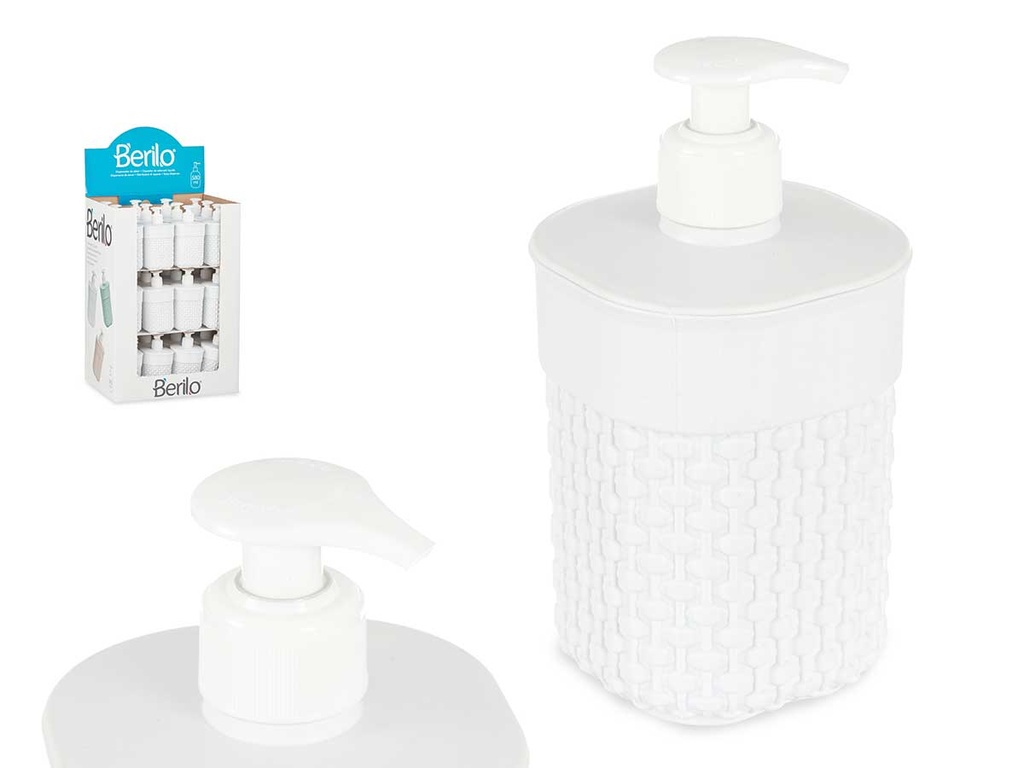 Dosificador plástico baño 580ml blanco: Estilo y funcionalidad