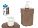 Dosificador plástico baño 580ml marrón: Elegancia y funcionalidad