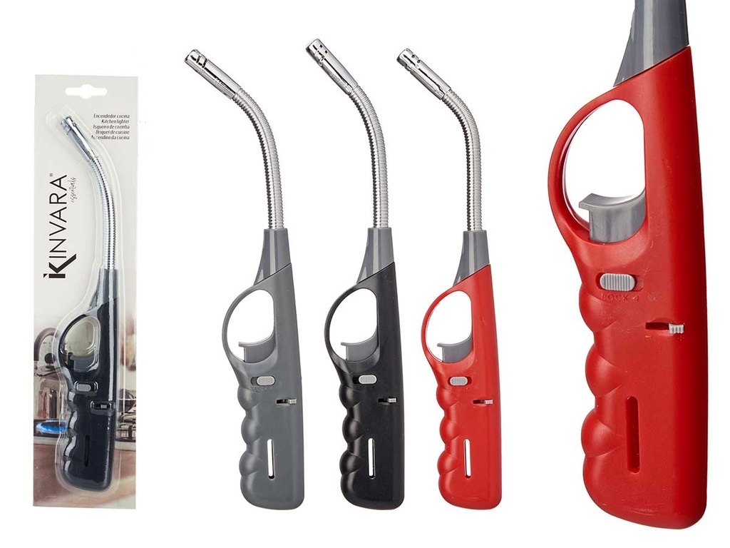Encendedor flexible surtido en negro, gris y rojo para mayor comodidad