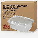 Envase PP Bisagra Oval 1500ml