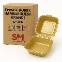 Envase Porex Hamburguesa Grande