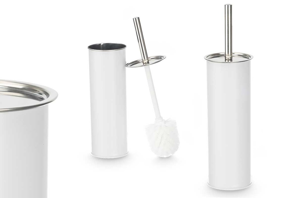 Escobillero acero blanco: Elegancia y limpieza en tu baño