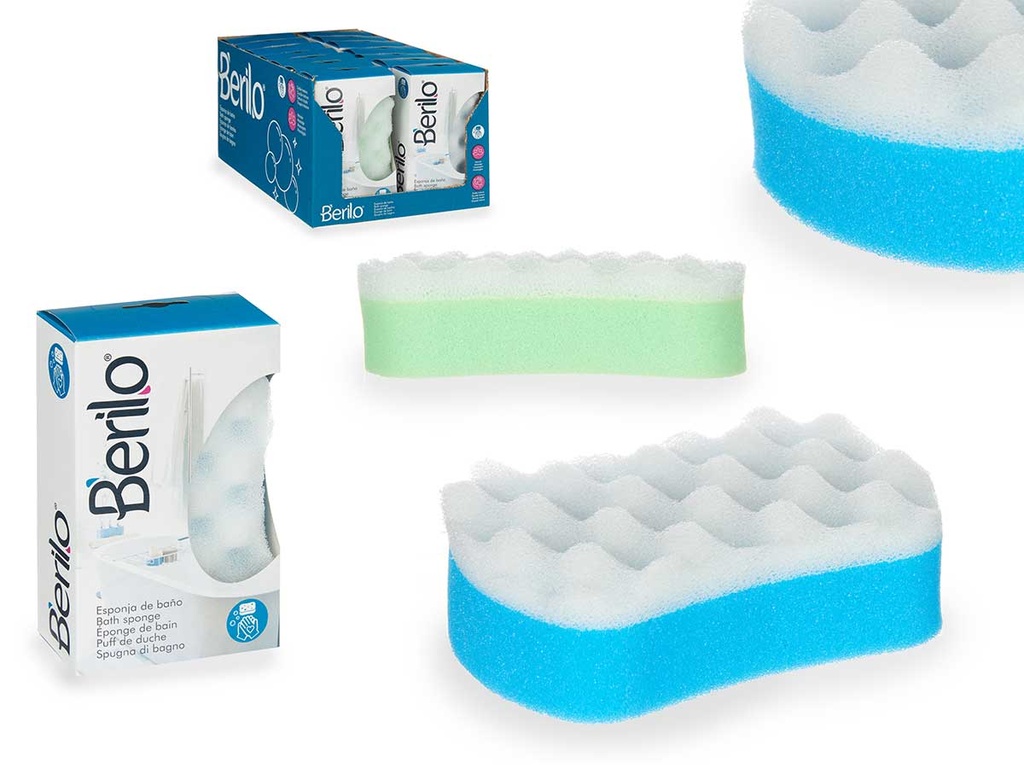 Esponja exfoliante doble capa surtida en 2 colores para tu piel