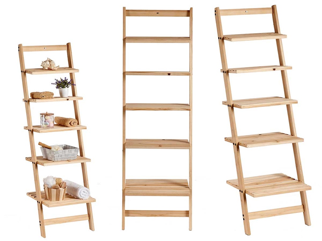 Estantería de madera con 5 baldas: estilo y organización perfecta