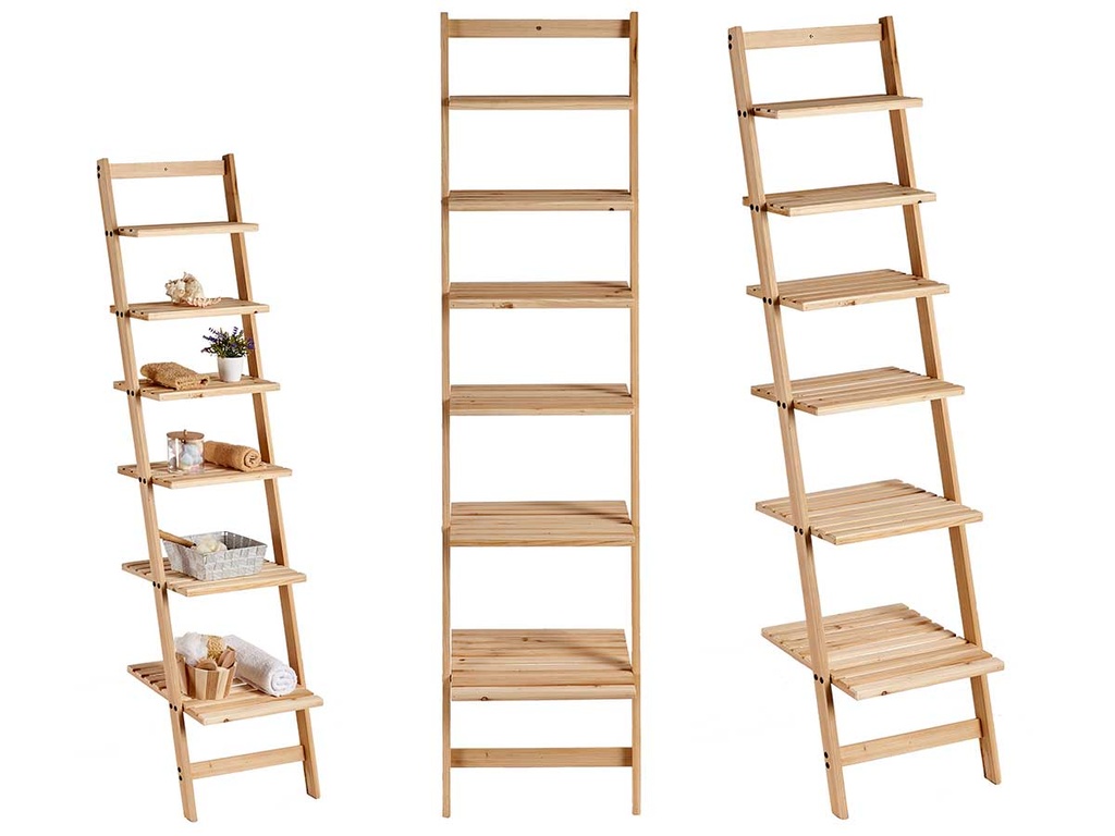 Estantería de madera con 6 baldas: estilo y organización para tu hogar