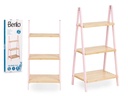 Estantería escalera de bambú rosa: estilo y funcionalidad