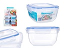 Fiambrera cuadrada tapa azul de 1500ml, ideal para tus comidas