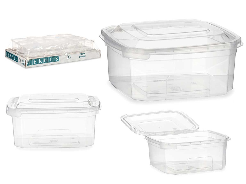 Fiambrera plástico rectangular 500ml: ideal para tus comidas frescas