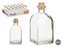 Frasca de vidrio 125 ml con tapón de corcho, ideal para decorar