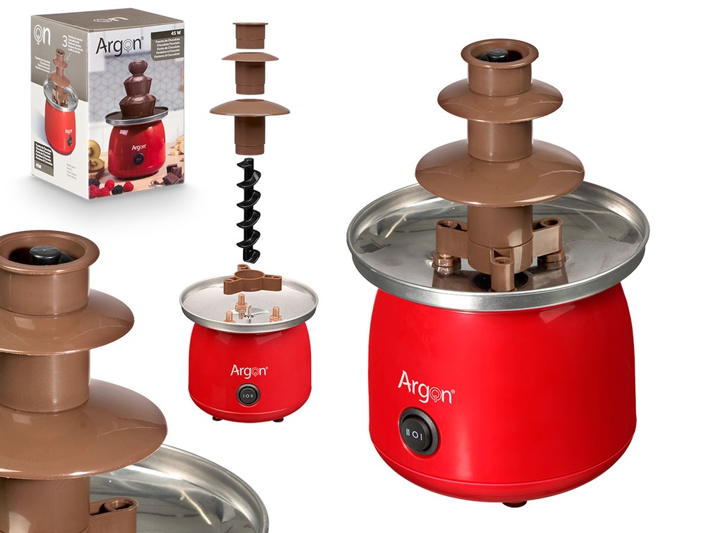 Fuente de chocolate roja 45w: Deliciosa diversión para tus fiestas