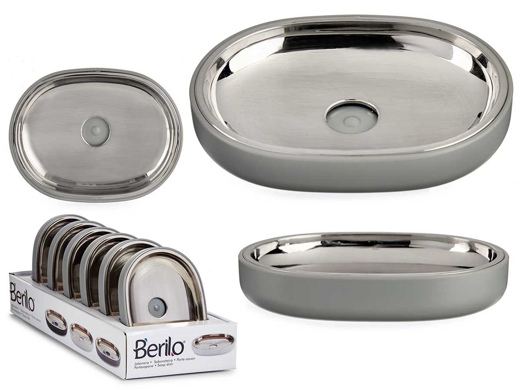 Jabonera plateada gris elegante: estilo y funcionalidad para tu baño