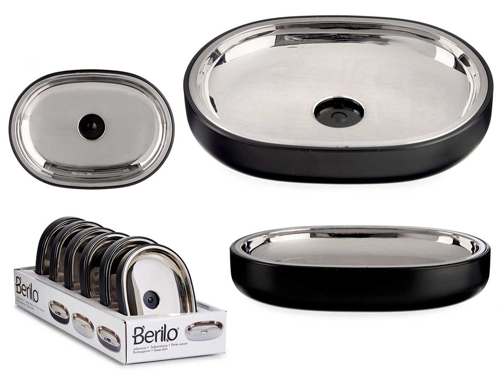 Jabonera plateada negra: Elegancia y estilo para tu baño