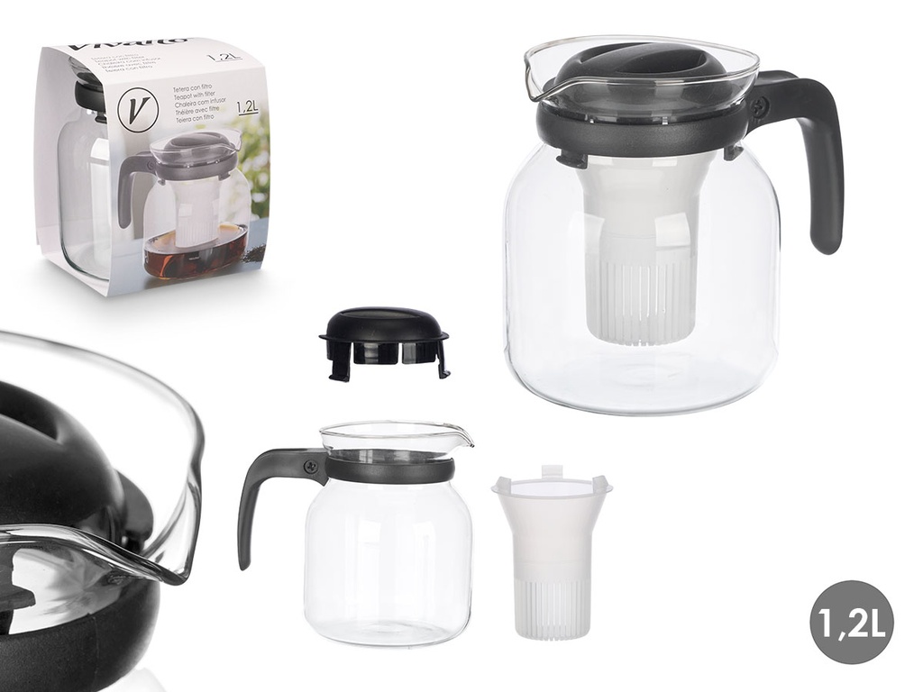 Jarra tetera asa 1,2l: Elegancia y funcionalidad para tu té diario