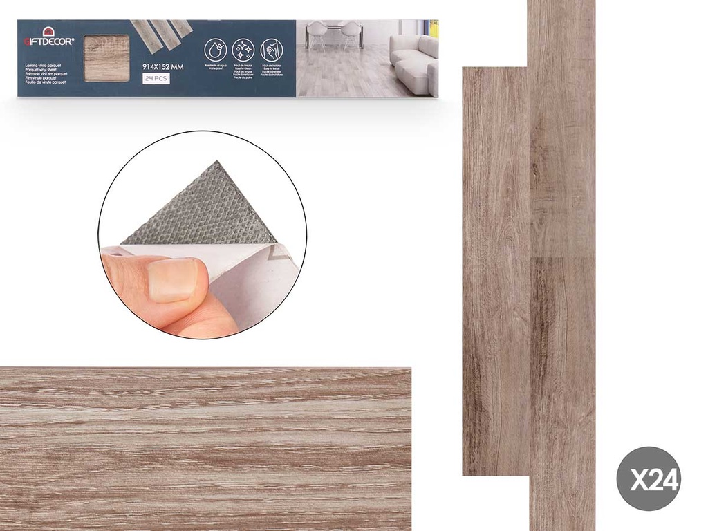 Láminas de vinilo parquet gris oscuro: instalación fácil y elegante