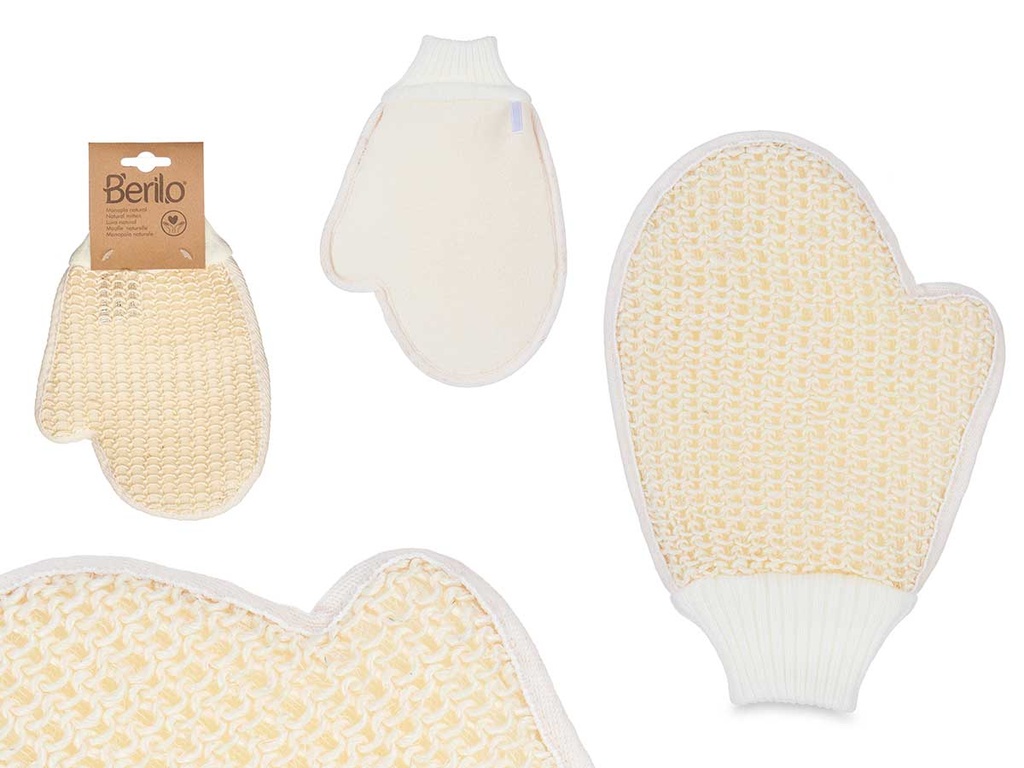 Manopla trenzada natural: Ideal para limpiar y exfoliar tu piel