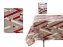 Mantel loneta antimanchas con rayas granate, elegante y práctico