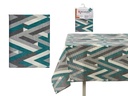 Mantel loneta antimanchas: elegancia y protección con rayas grises