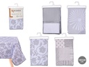 Mantel rectangular surtido en 4 colores fríos, elegante y versátil
