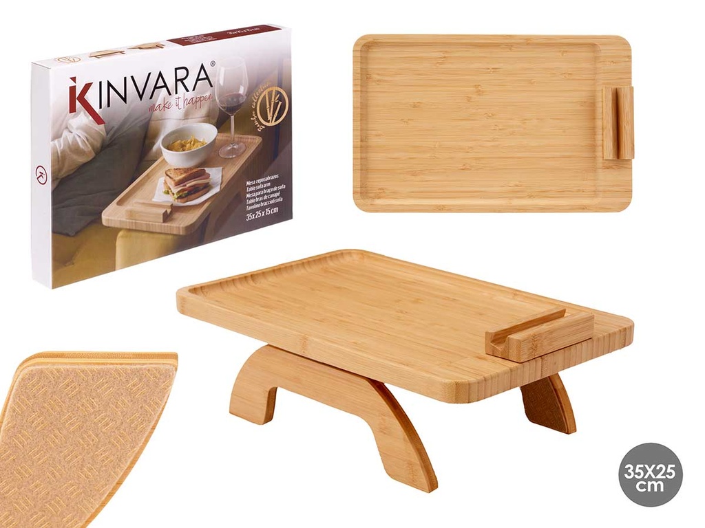 Mesa bambú brazo sofá: elegante, funcional y perfecta para tu sala