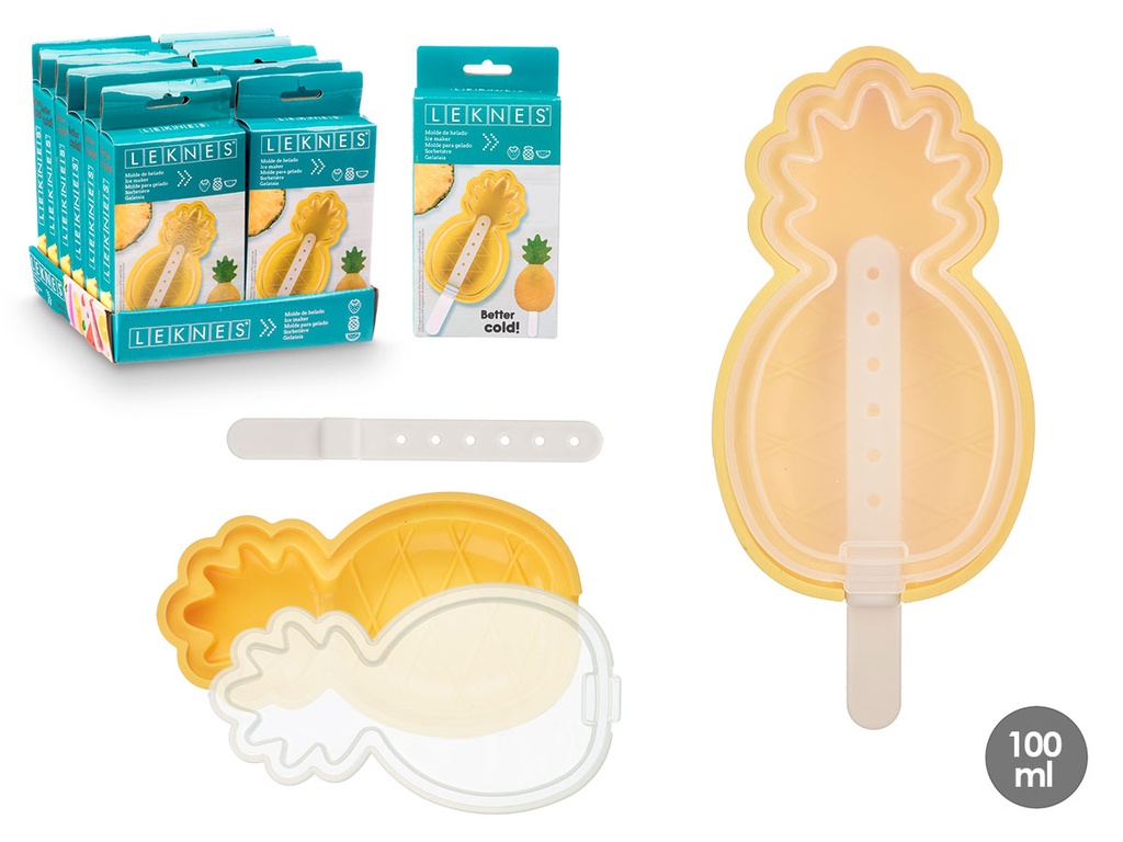 Molde helado piña 100ml: Disfruta refrescantes postres frutales