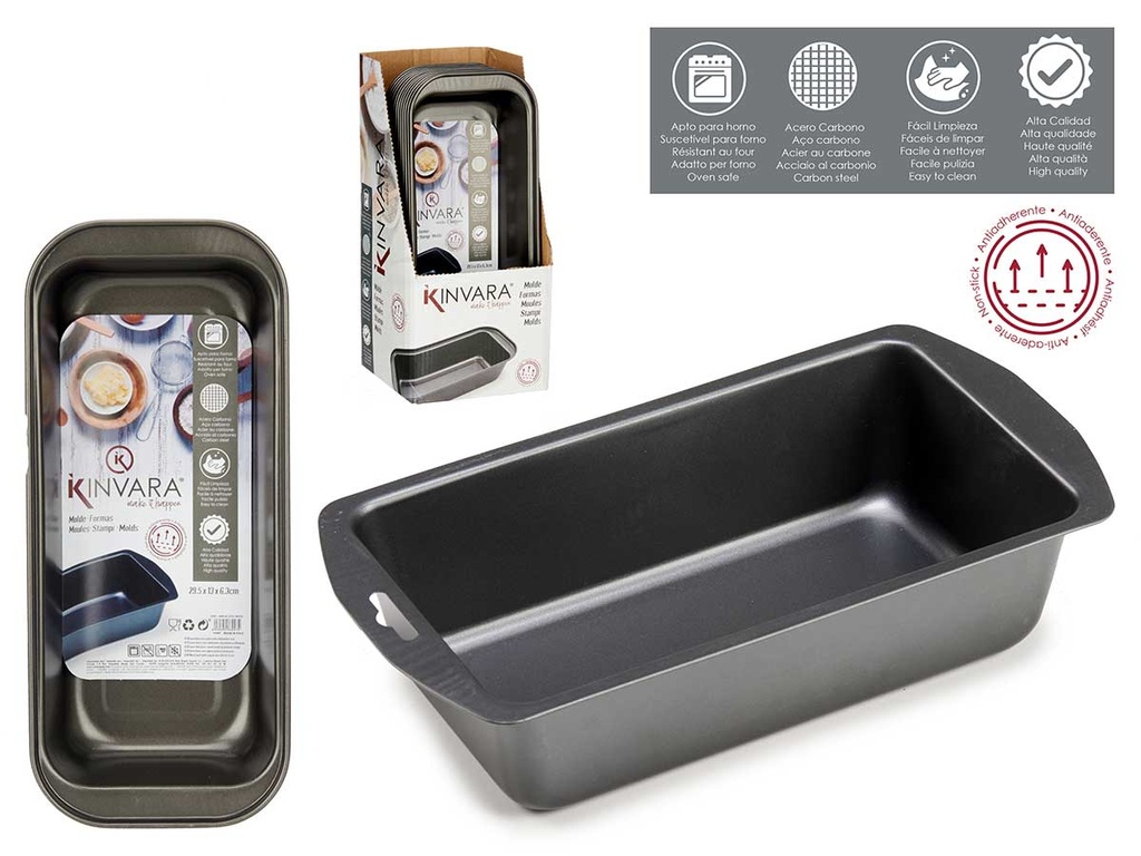 Molde rectangular metal de alta calidad para recetas perfectas