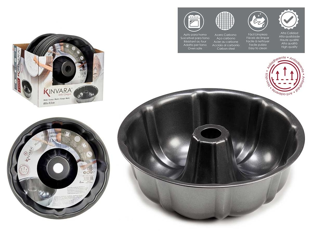 Molde redondo para roscones de metal de 26 cm, ideal para tus recetas