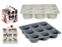 Molde silicona 9 magdalenas surtidas: ideal para tus recetas créativas
