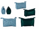 Neceser rectangular grande surtido en azul y verde: práctico y moderno