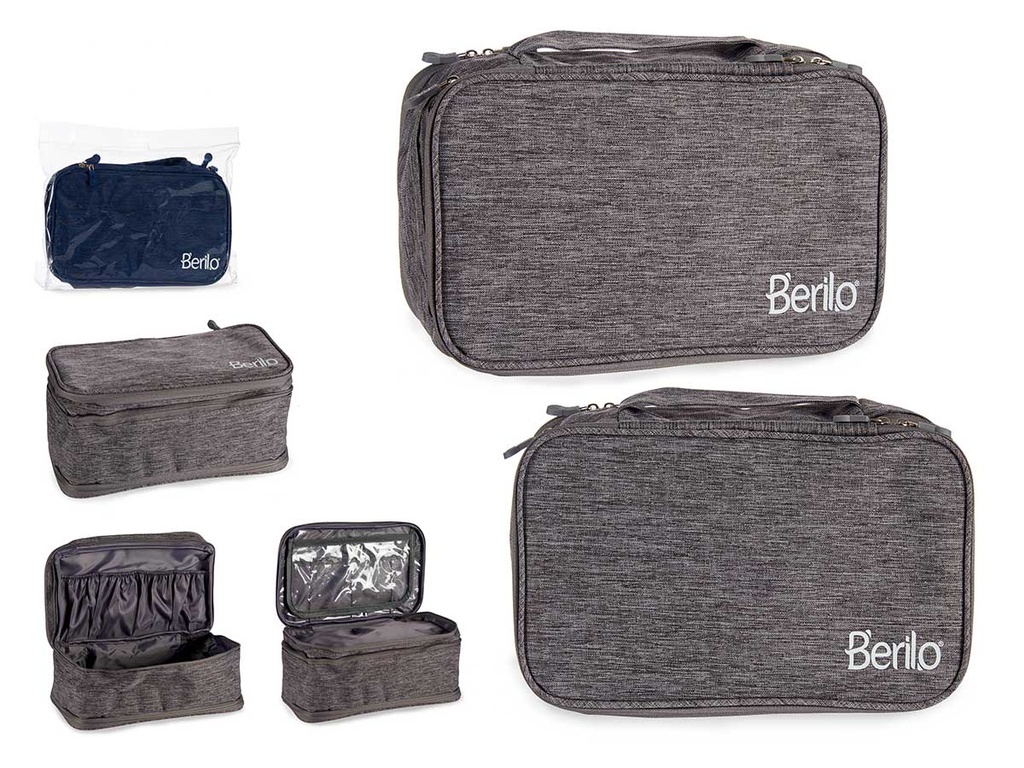 Neceser viaje de tela porta ropa en 3 colores oscuros ideales