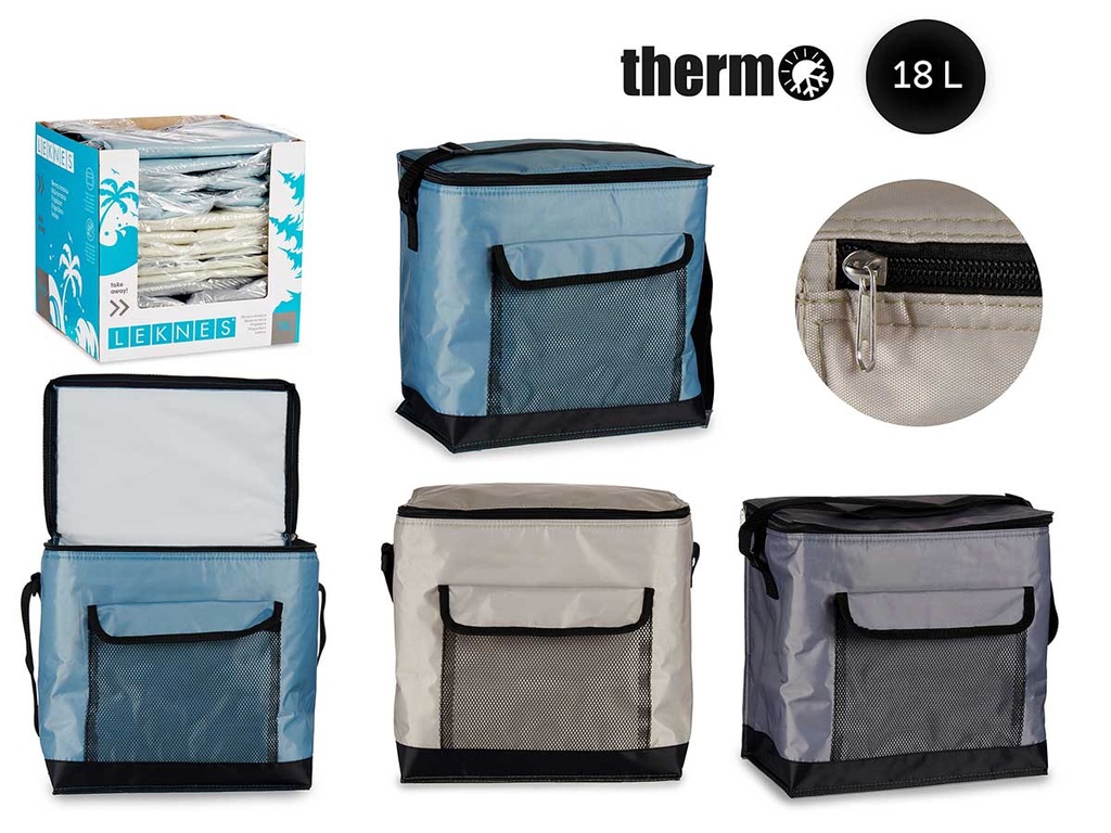 Nevera 18l con bolsillo exterior, ideal para tus días de picnic