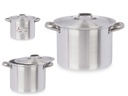 Olla de aluminio de 18 cm y 3 litros, ligera y resistente para cocinar