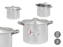 Olla de aluminio de 22 cm y 6 litros para cocinar rápido y saludable
