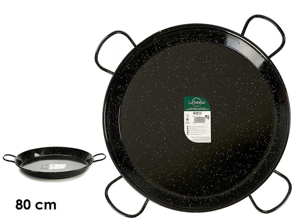 Paellera esmaltada 80 cm, ideal para 40 raciones de sabor auténtico